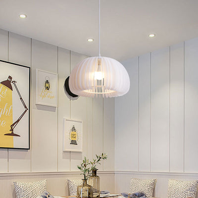 Modern White Pumpkin Pendant Light, Pendant for Living Room