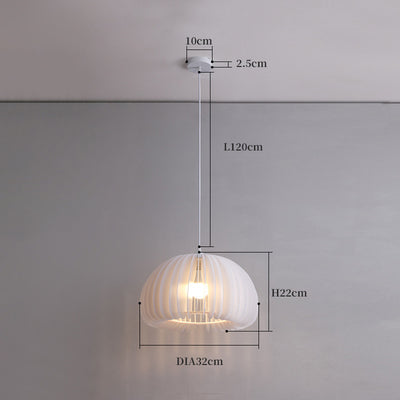 Modern White Pumpkin Pendant Light, Pendant for Living Room