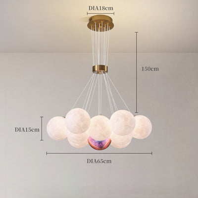 Moon Chandelier, Pendant for Living Room