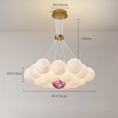 Moon Chandelier, Pendant for Living Room