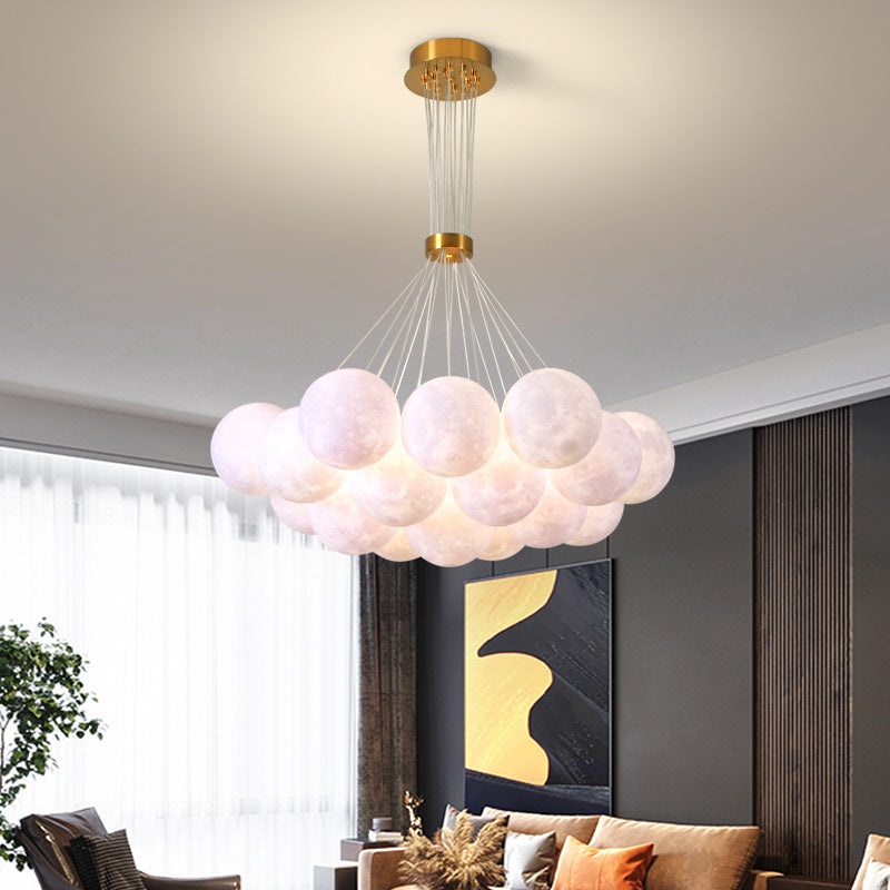 Moon Chandelier, Pendant for Living Room