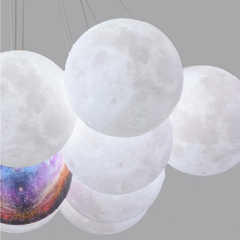 Moon Chandelier, Pendant for Living Room