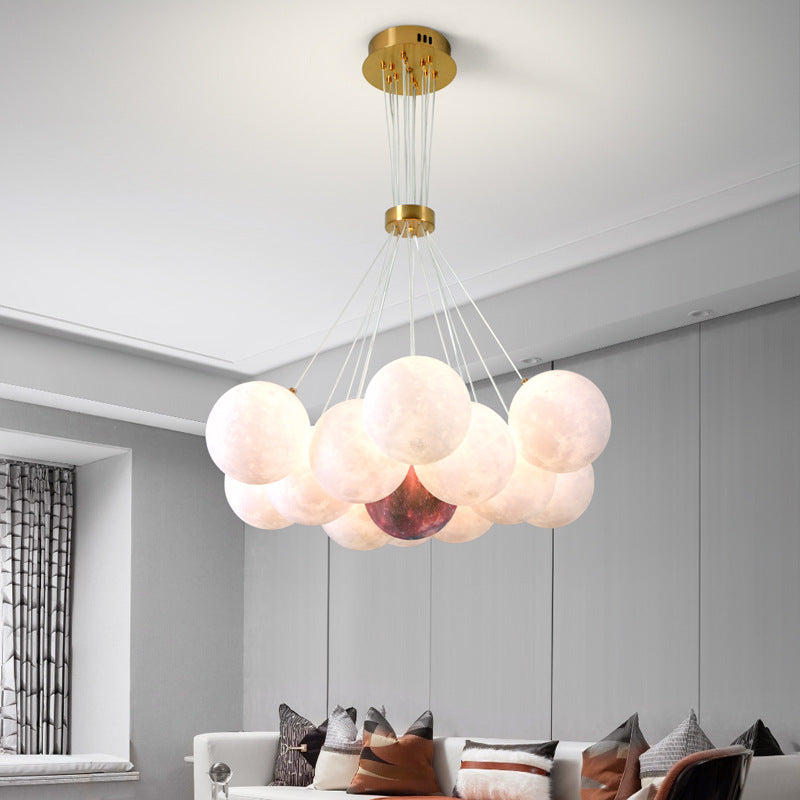 Moon Chandelier, Pendant for Living Room