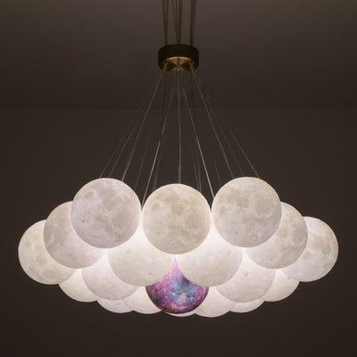 Moon Chandelier, Pendant for Living Room