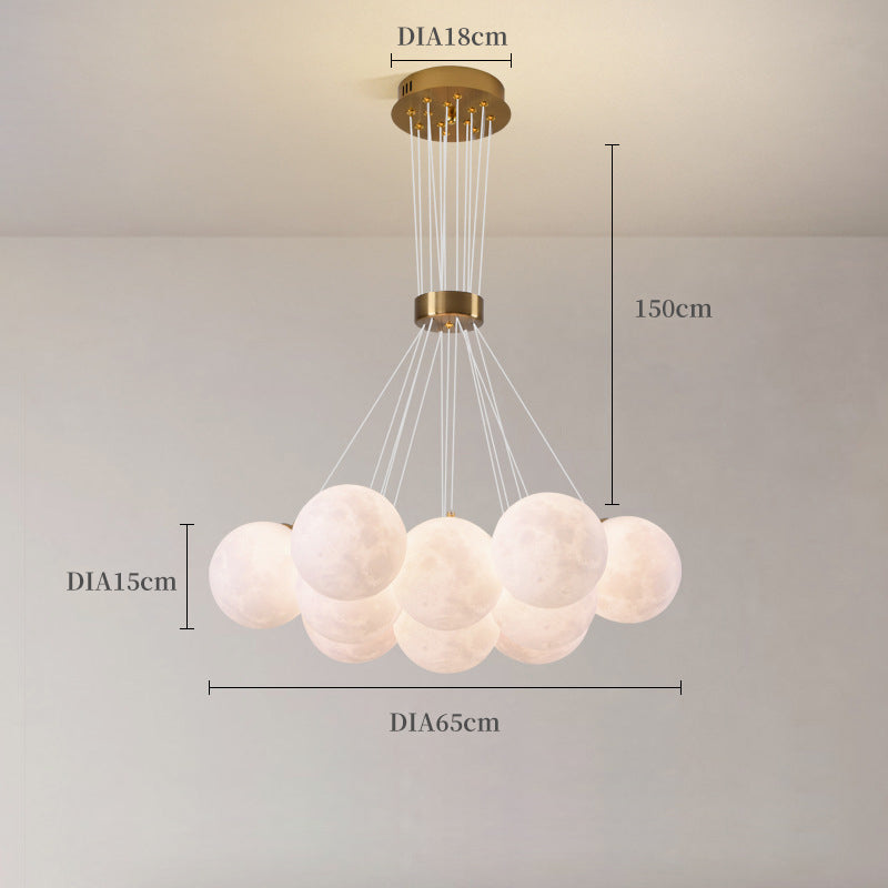 Moon Chandelier, Pendant for Living Room