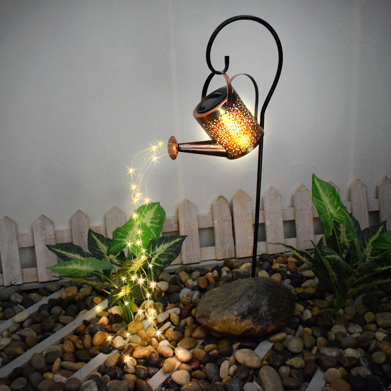 Solar Outdoor Garden Light, Kettle Light Hollow Light, Shadow Hanging Light