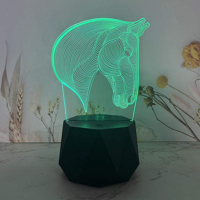 Horse Head Table Light, Table Night Light With Bluetooth