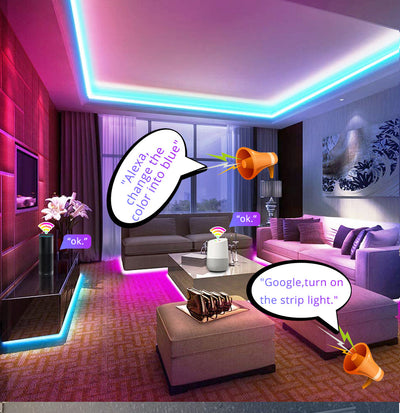 Chasing Effect Smart Wi-Fi LED Light Strips for Party, DIY Home Decora