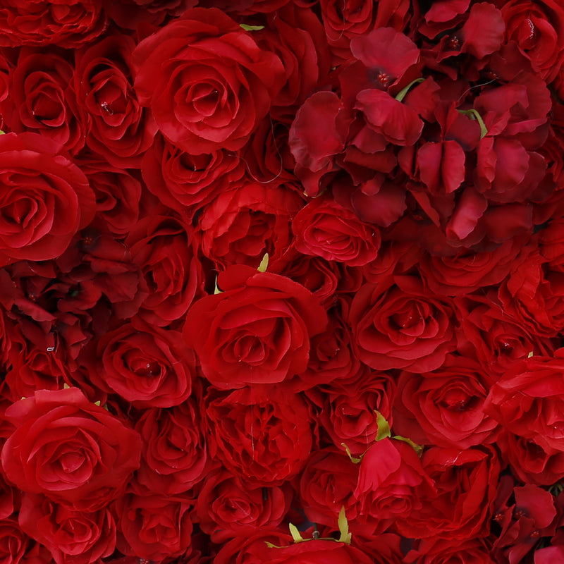 5D Red Rose Hydrangea Roll Up Cloth Flower Wall Wedding Backdrop