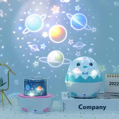 Star Projector, Penguin Night Light, Mood Night Light With 8 Music