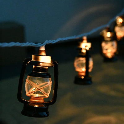 Mini Kerosene Lamp Retro LED String Light