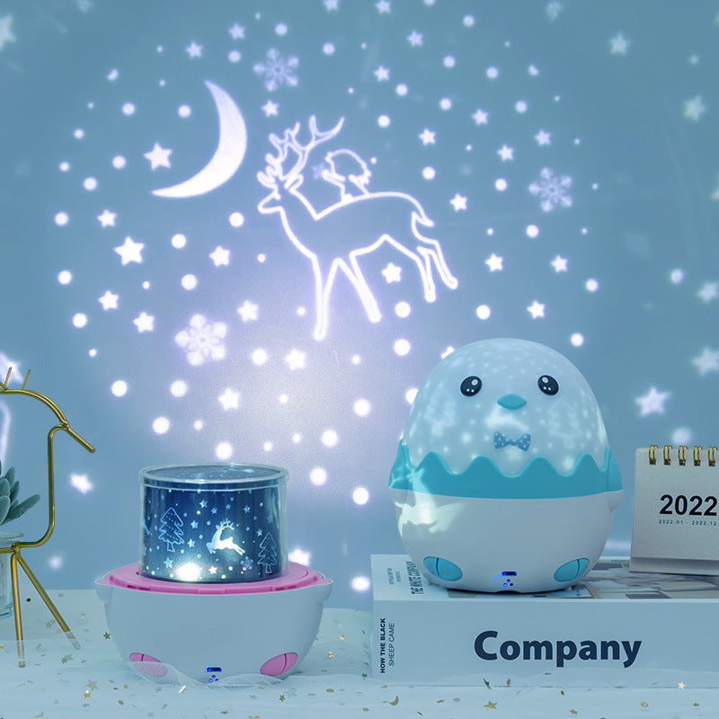 Star Projector, Penguin Night Light, Mood Night Light With 8 Music