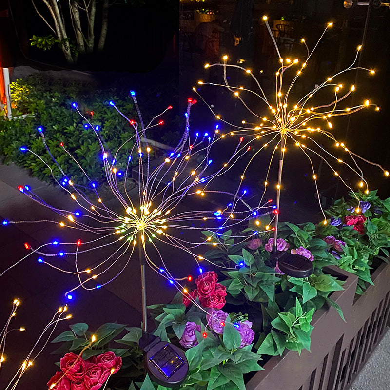 Solar Garden Light, Solar Firework Light, Solar Garden Decoration - Set Of 2