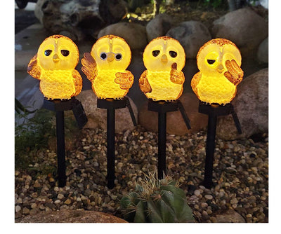 Solar Owl Ground Light, Courtyard Garden Decoration, Solar Landscape Light