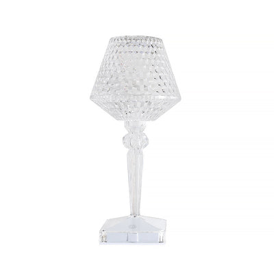 Wine Glass Crystal Table Night Light - Multicolour