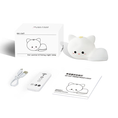 Cat Night Light - White & Yellow Colour