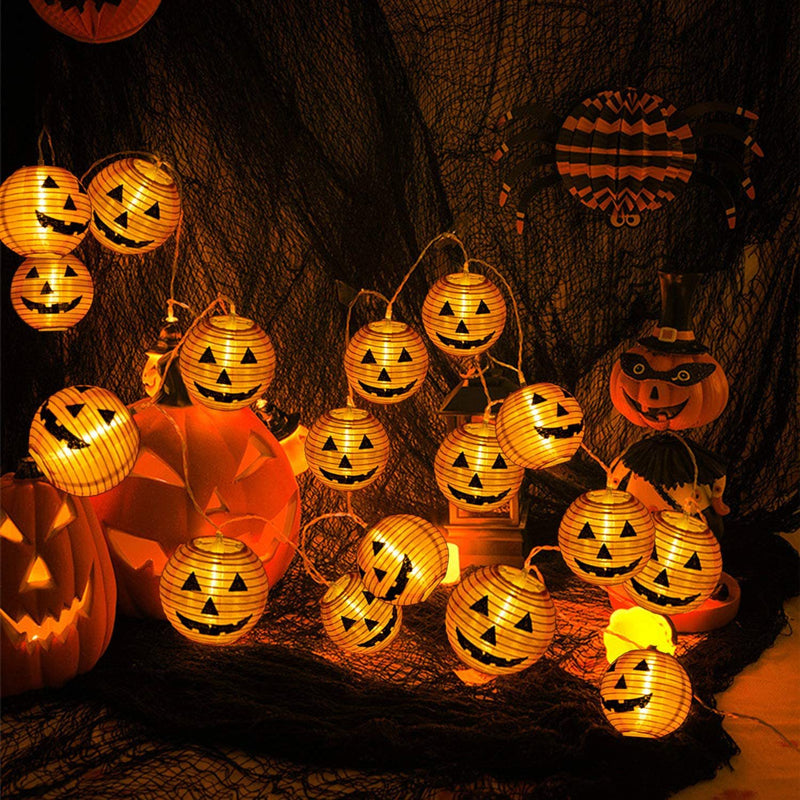 Halloween Pumpkin String Lights, Jack-O-Lantern Pumpkin Lights String Lights