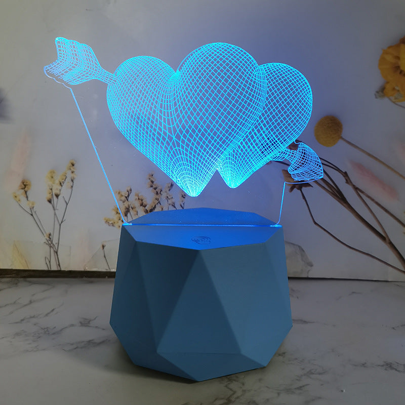 Arrow Through The Heart Table Light, Table Night Light With Bluetooth