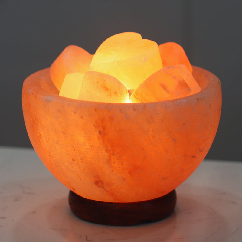 Salt Night Light, Bowl With Lovely Heart Salt Light