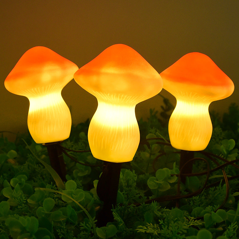 Solar Garden Light, Solar Mushroom Light, Solar Garden Decoration - Set Of 3