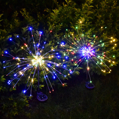 Solar Garden Light, Solar Firework Light, Solar Garden Decoration - Set Of 2