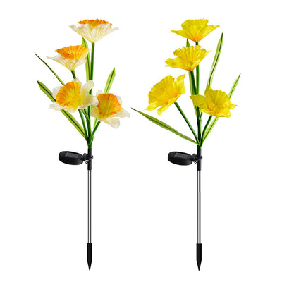 Solar Garden Light, Solar Daffodils Light, Solar Garden Decoration - Set Of 2