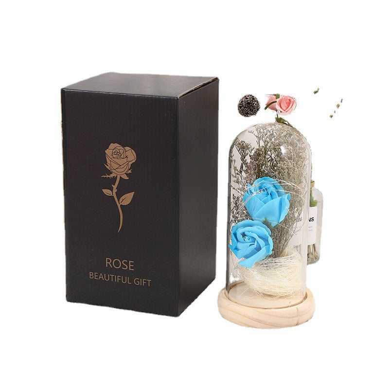 Forever Preserved  Rose In Glass Dome, Flower Night Light