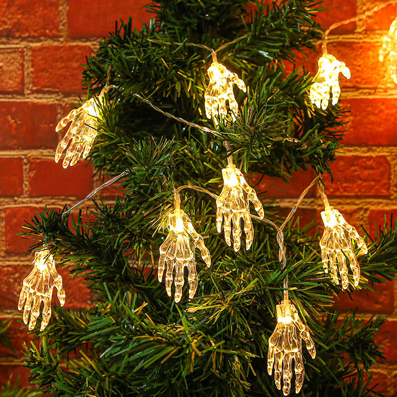 Halloween Skeleton Hand String Lights Eyeball Lights