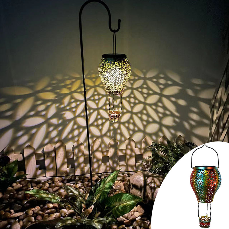 Solar Outdoor Garden Light, Hot Air Balloon Light, Shadow Hanging Light