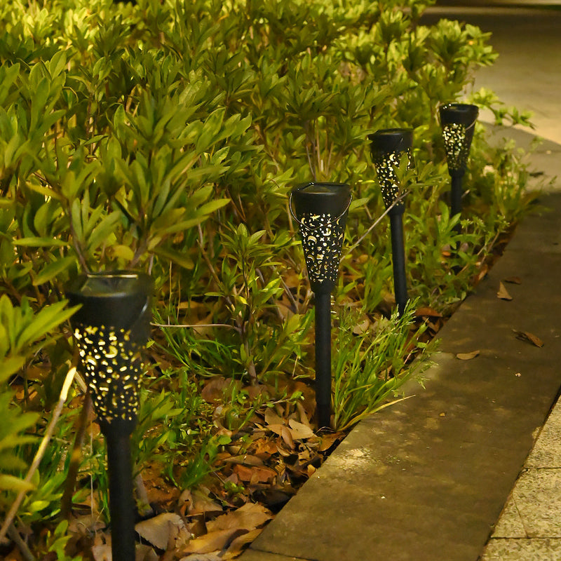 Star Projection Solar Path Light, Solar Outdoor Garden Light, Solar Landscape Light - Set Of 4