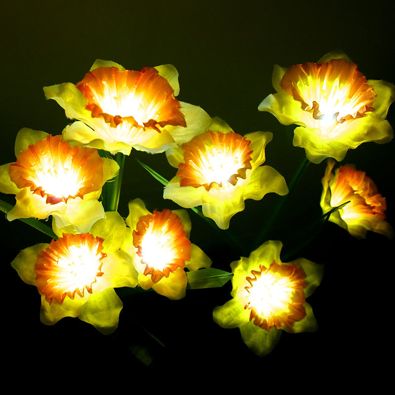 Solar Garden Light, Solar Daffodils Light, Solar Garden Decoration - Set Of 2