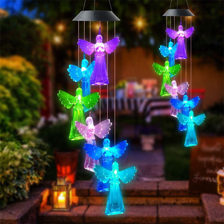 Solar Garden Light, Solar Angel Wind Chimes, Solar Garden Decoration