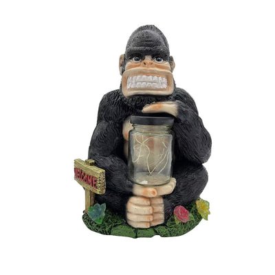 Solar Garden Ornament, Solar Gorilla Light, Solar Garden Decoration