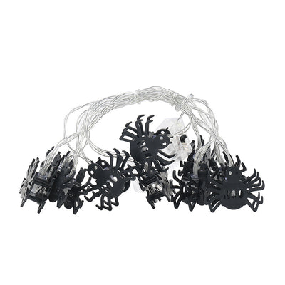 Halloween Costume Party Spooky Spider LED String Lights, Battery Operated