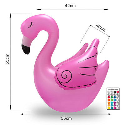 Solar Garden Light, Solar Floating Flamingo Pool Light, Solar Garden Decoration - Set Of 2