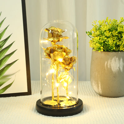 Forever Preserved Rose In Glass Dome, Flower Night Light