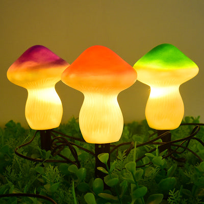 Solar Garden Light, Solar Mushroom Light, Solar Garden Decoration - Set Of 3