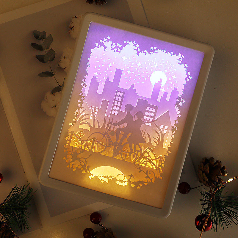 3D Three-dimensional Paper Carving Light