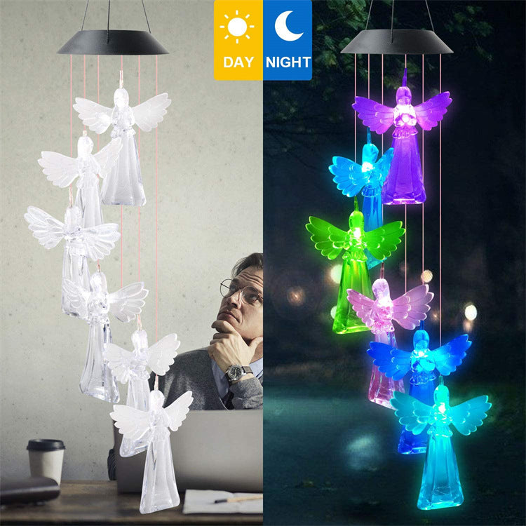 Solar Garden Light, Solar Angel Wind Chimes, Solar Garden Decoration