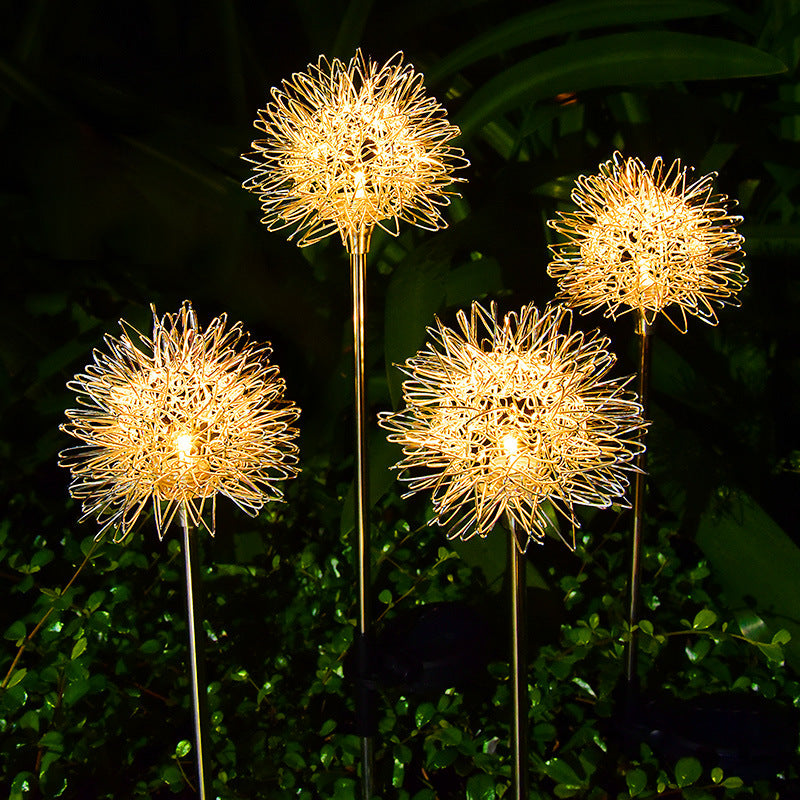 Solar Garden Light, Solar Dandelion Light, Solar Garden Decoration - Set Of 2