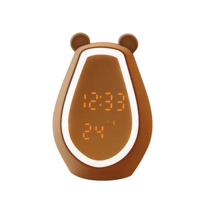 Bear Night Light, Cute Kids Alarm Clock, Dimmable Night Light - Bluetooth