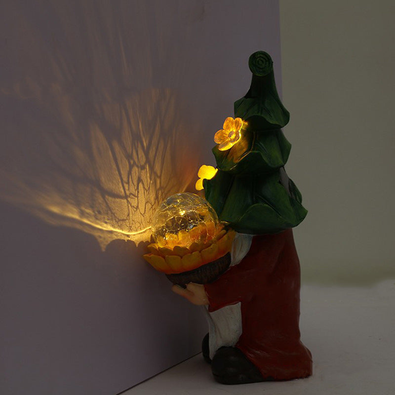 Solar Garden Ornament, Solar Whitebeard Dwarf Light, Solar Garden Decoration