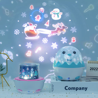 Star Projector, Penguin Night Light, Mood Night Light With 8 Music