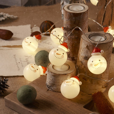 Christmas Santa Snowman String Lights, USB & Battery Powered Fairy Lights