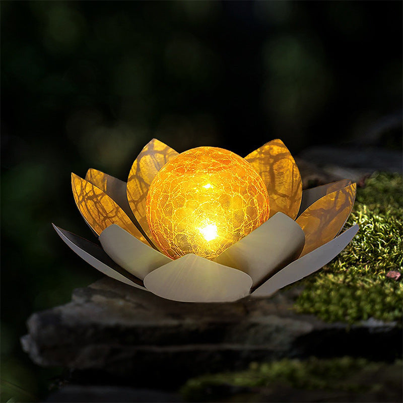 Solar Garden Ornament, Solar Lotus Light, Solar Garden Decoration