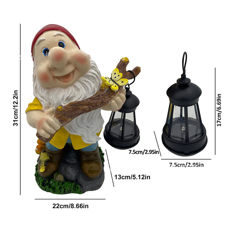 Solar Garden Ornament, Solar Dwarf Light, Solar Garden Decoration