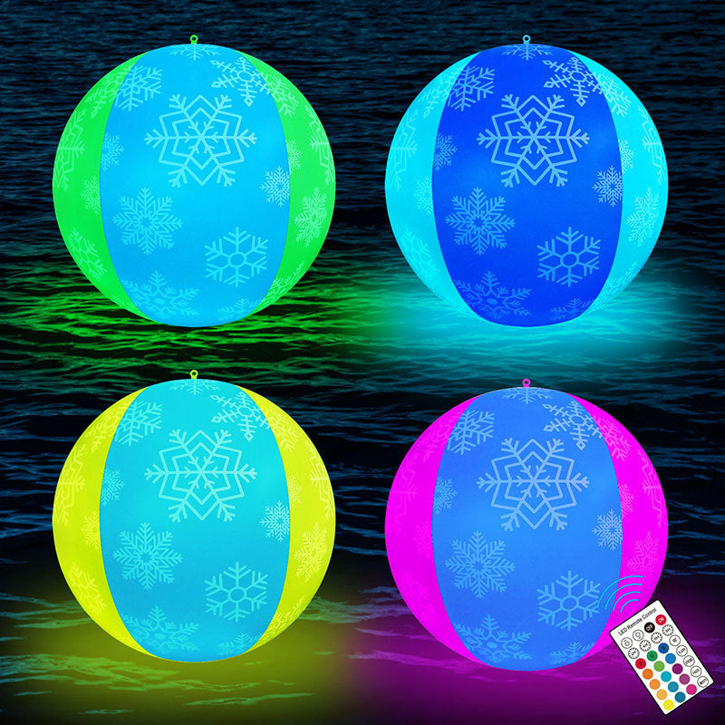 Solar Garden Light, Solar Floating Snowflake Pool Light, Solar Christmas Light - Set of 2