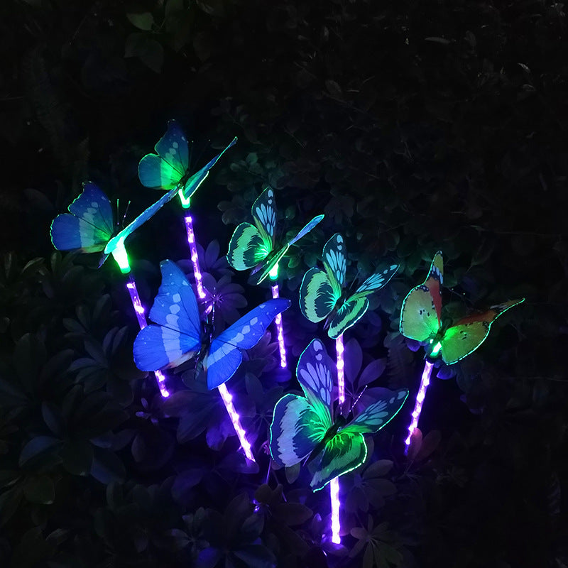 Solar Garden Light, Solar Butterfly Light, Solar Garden Decoration - Set Of 3