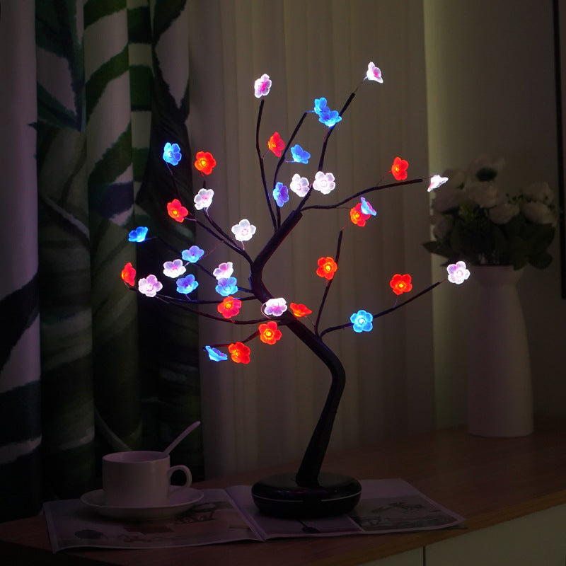 Plum Bossom Tree Light, Table Night Light With Seven Colors