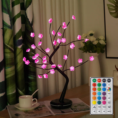 Plum Bossom Tree Light, Table Night Light With Seven Colors